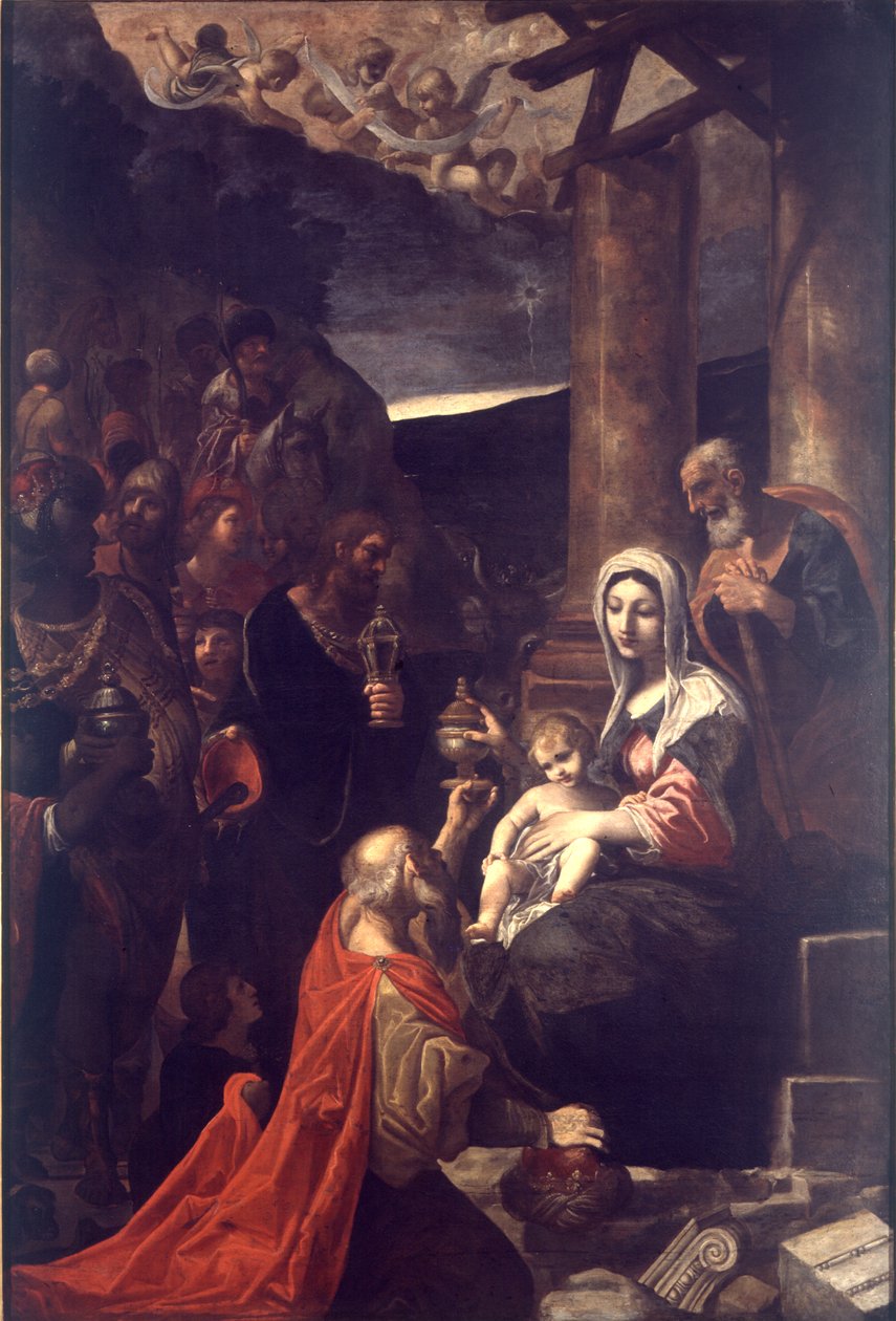 Klanění tří králů od Ludovico Carracci