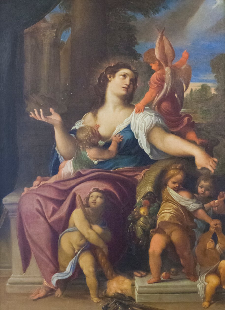 Charita (olej na plátně) od Ludovico Carracci