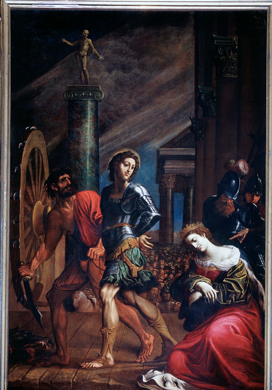 Umučení svatého Jiří a svaté Kateřiny Alexandrijské (Obraz od Ludovico Carracci