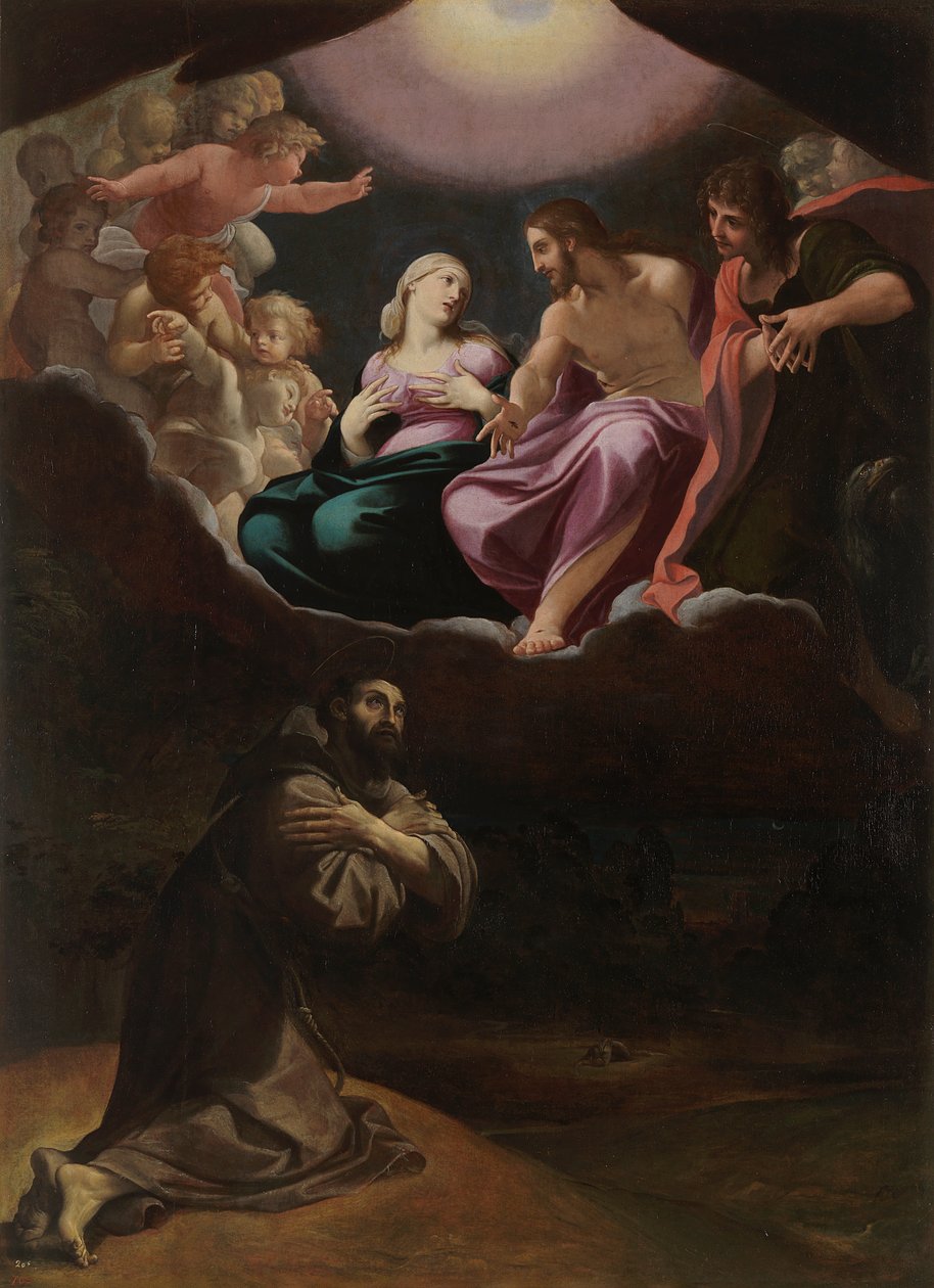 Svatý František z Assisi v Porciunkule od Ludovico Carracci