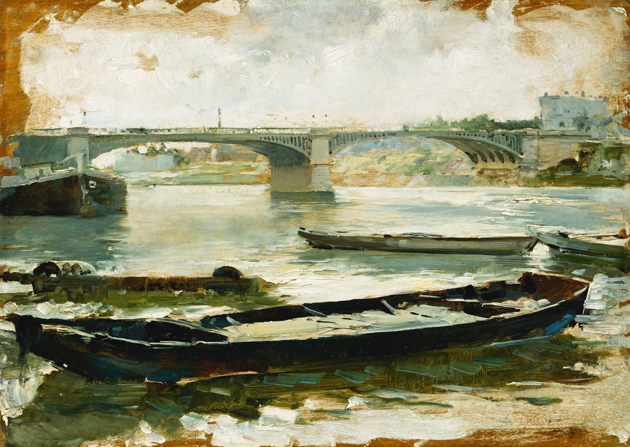 Čluny na Seině, Paříž, od Ludovico Marchetti