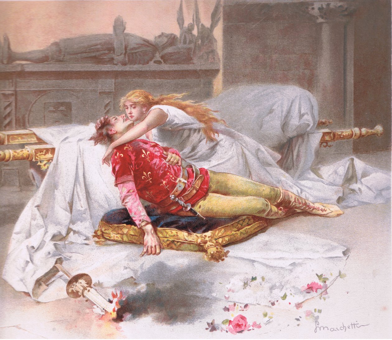 Jdi pryč, protože já neodejdu. , ilustrace z Romea a Julie, od Ludovico Marchetti