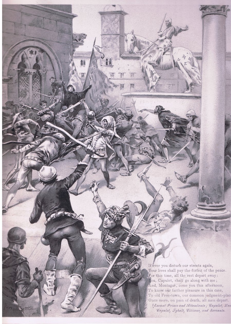 Jestli ještě někdy budeš rušit naše ulice., ilustrace z Romea a Julie, od Ludovico Marchetti