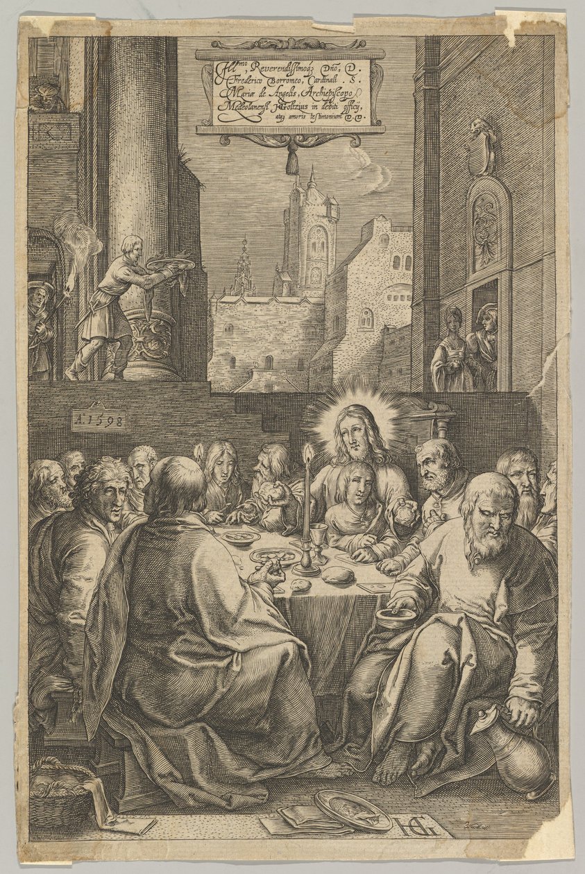 Poslední večeře, z Umučení Krista, ca. 1623. od Ludovicus Siceram