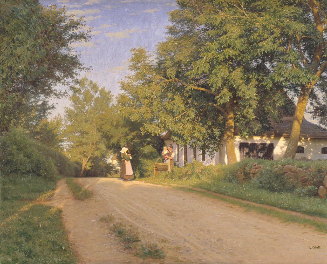 Cesta přes vesnici od Ludvig Kabell