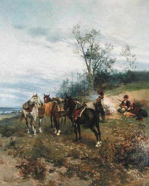 Pastva, kolem roku 1890 (olej na plátně) od Ludwick Gedleck