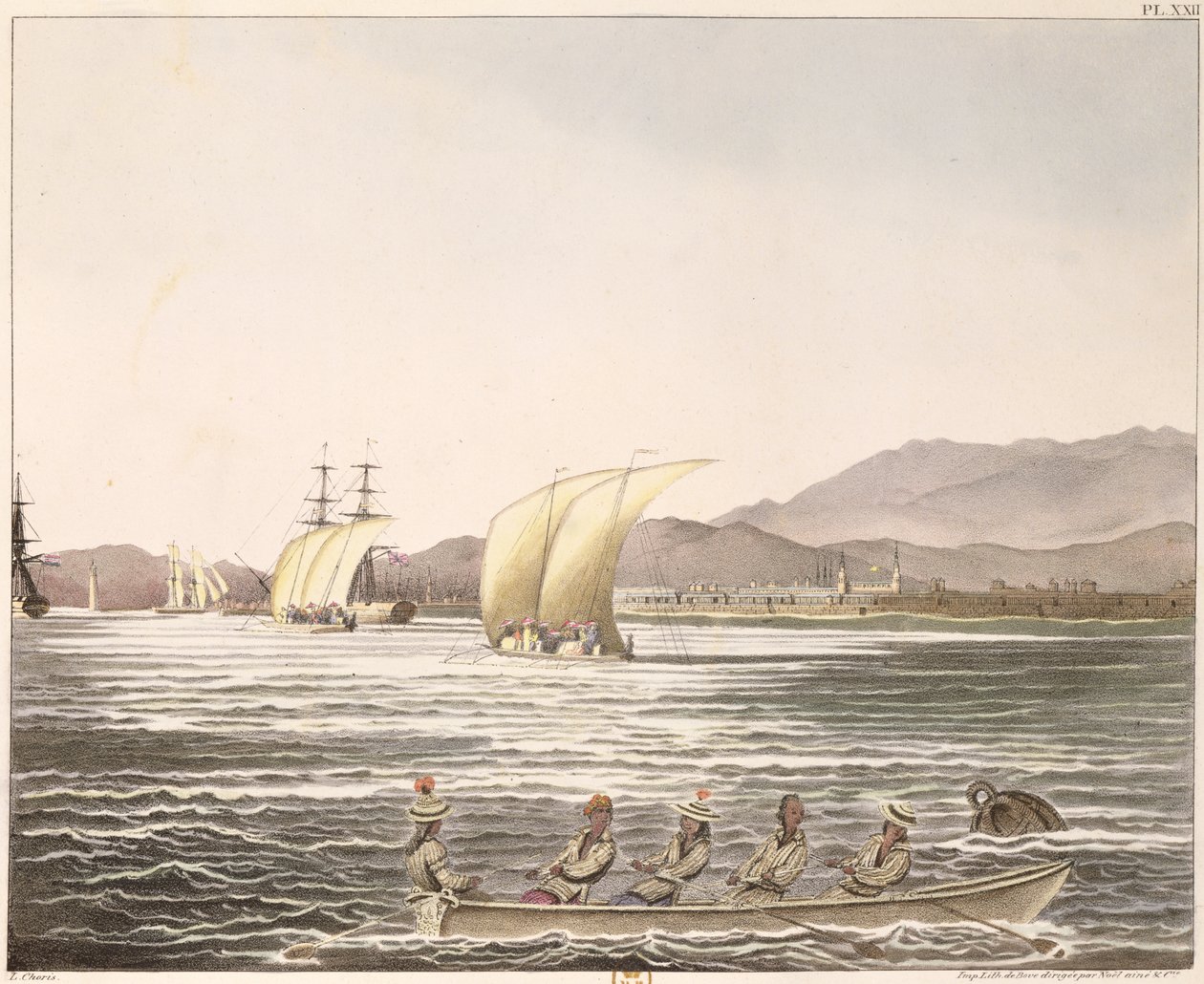 Pohled na Manilu, Filipíny, 1826 od Ludwig Choris
