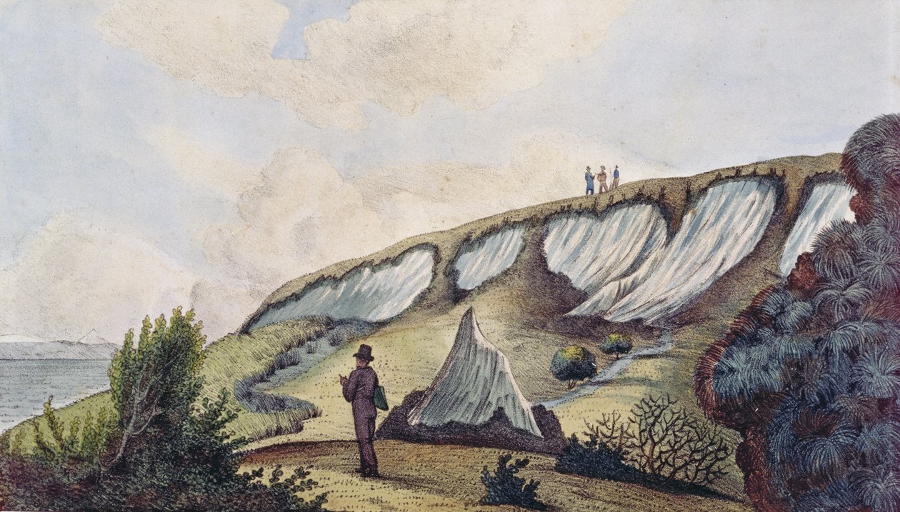 Pohled na ledovce zálivu Kotzebue, Kamčatka, z „Voyage Pittoresque Autour Du Monde“, 1822 od Ludwig Choris