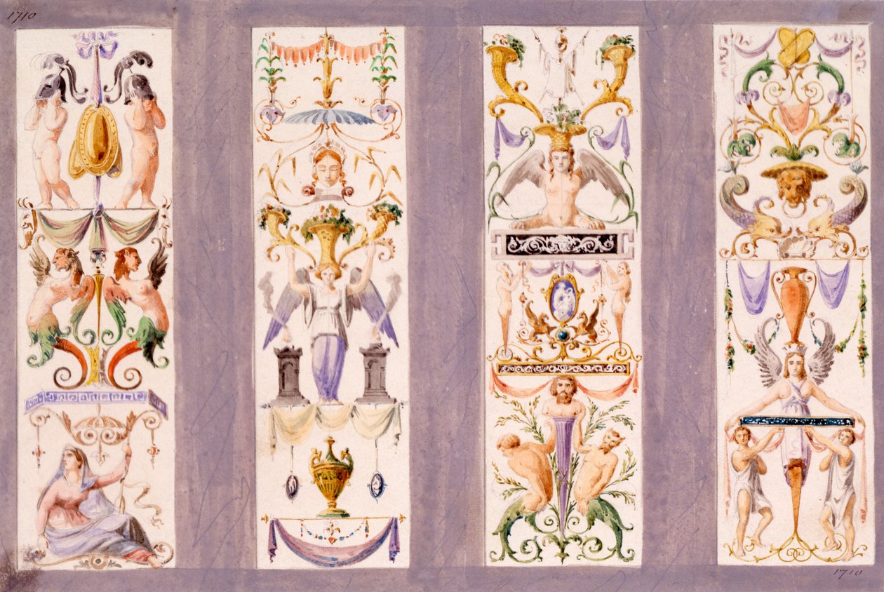 Čtyři arabesky ze Scala del Palazzo Ducale, Benátky od Ludwig Gruner