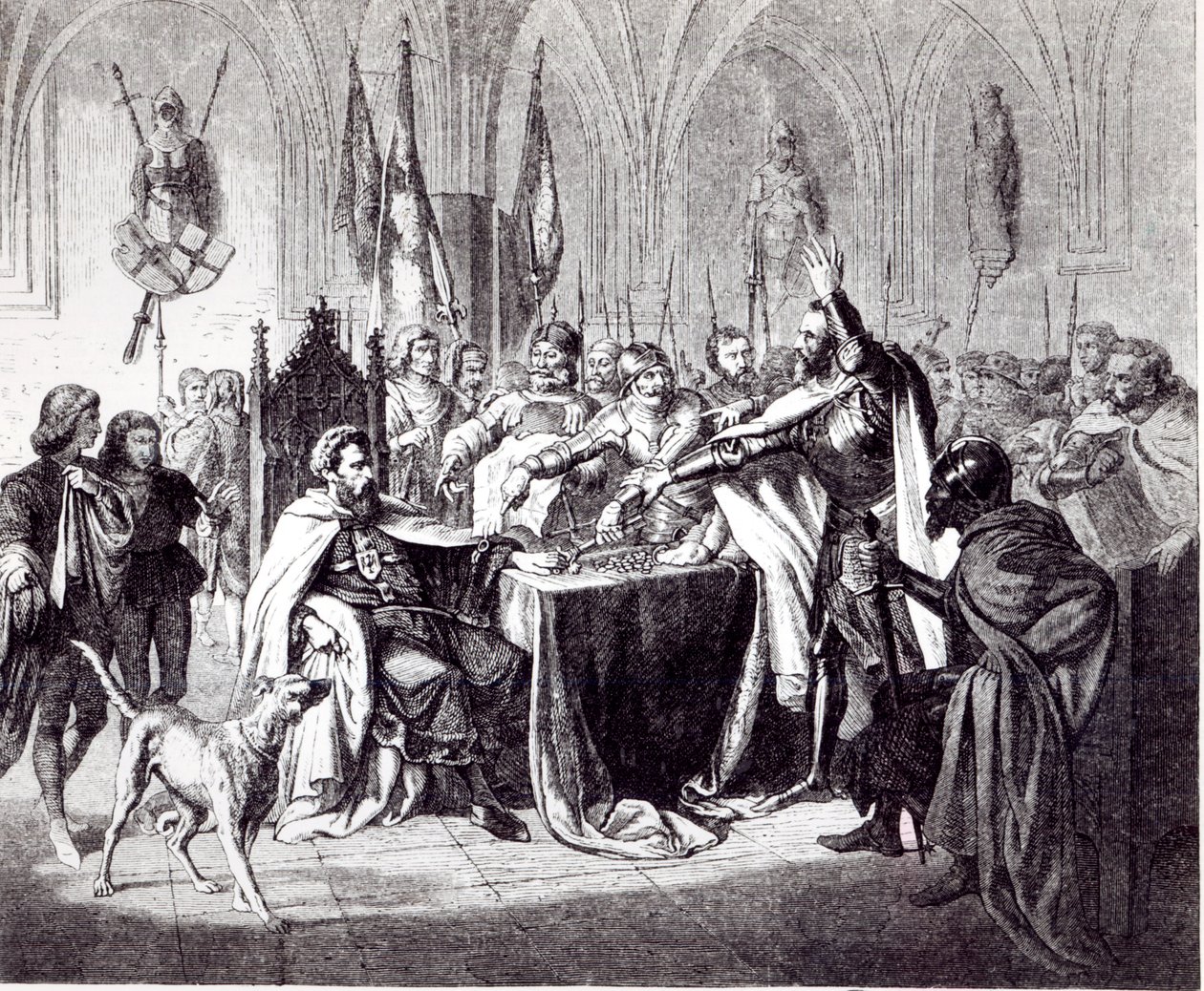Prodej hradu Marienburg v roce 1457 polskému králi Kazimírovi IV., 1854 od Ludwig Rosenfelder