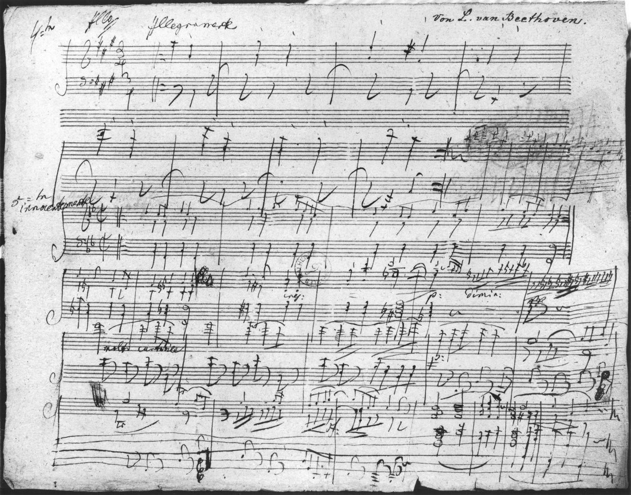 Podpisová výsledková listina pro 10. ročník Bagatelle opus 119 od Ludwig van Beethoven