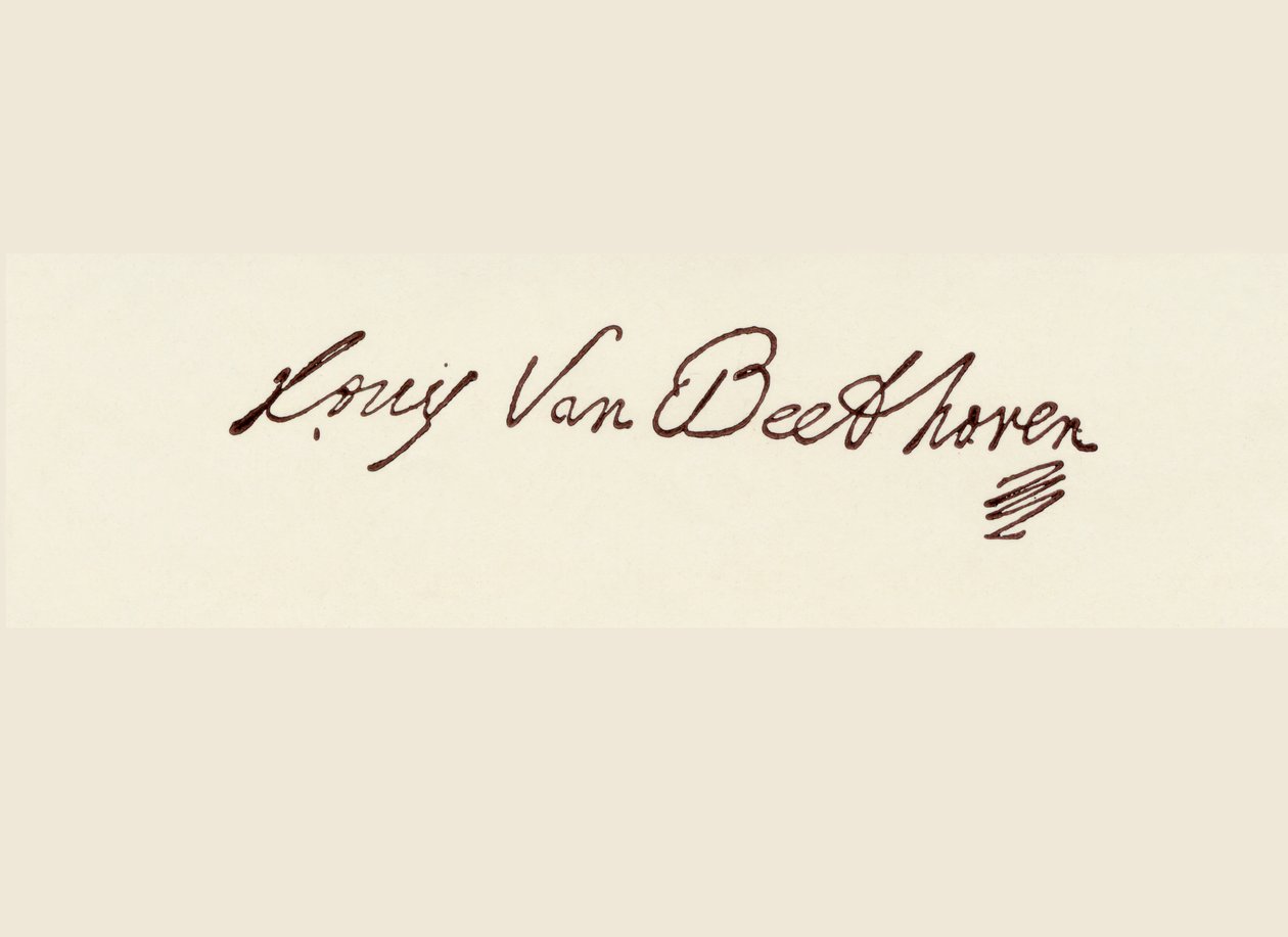 Podpis Ludviga van Beethovena (pero a inkoust) od Ludwig van Beethoven