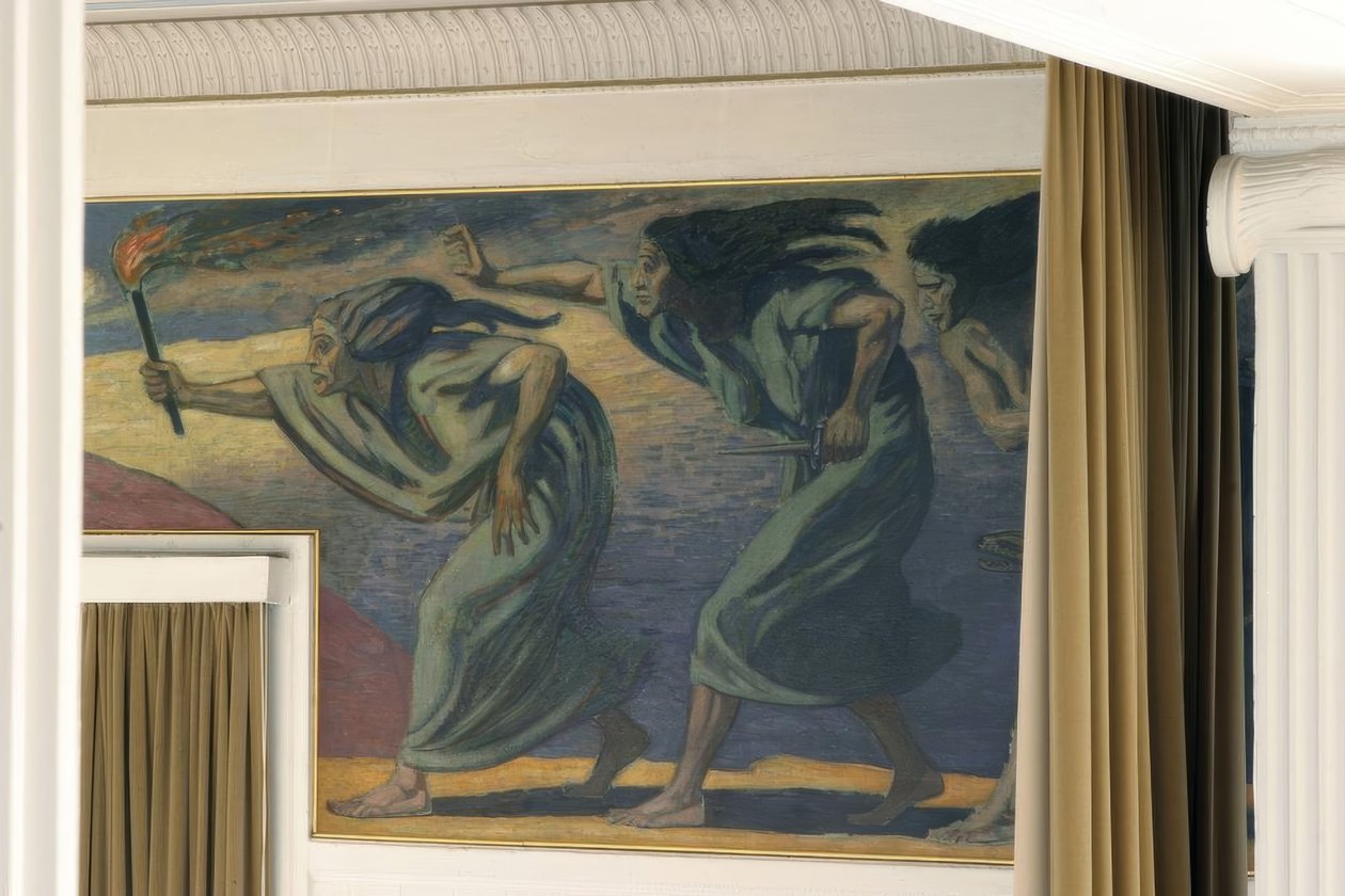 Výmar, Národní divadlo, Erinyes od Ludwig von Hofmann