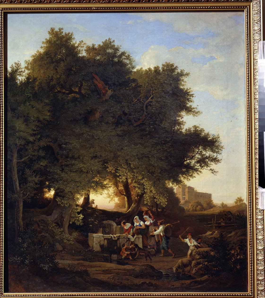 U Studny. Obraz Ludwiga Richtera (1803-1884). německé umění. Olej na plátně. Regionální muzeum umění I. Kramskoi, Voroněž (Voronezh), Rusko. od Ludwig Adrian Richter