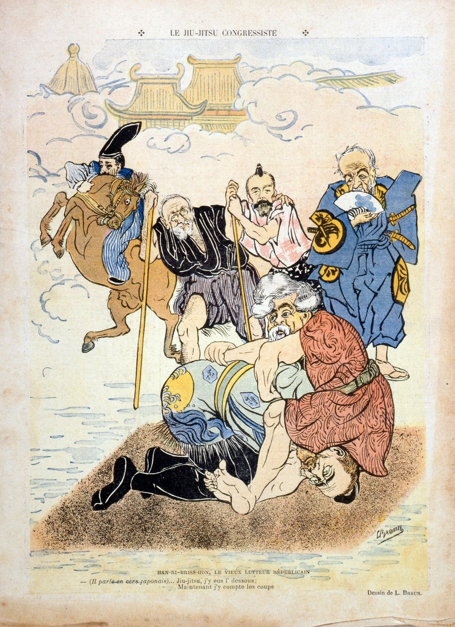 Karikatura od Brauna zobrazující Henri Brisson (1835-1912) (rytina) od Ludwig Braun
