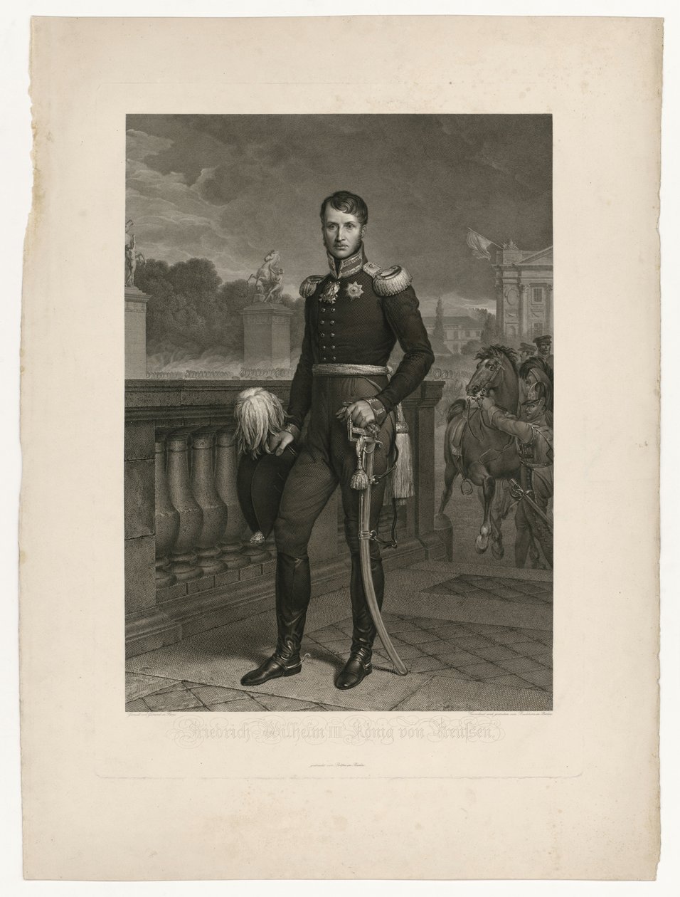 Fridrich Vilém III. na náměstí Svornosti od Ludwig Buchhorn
