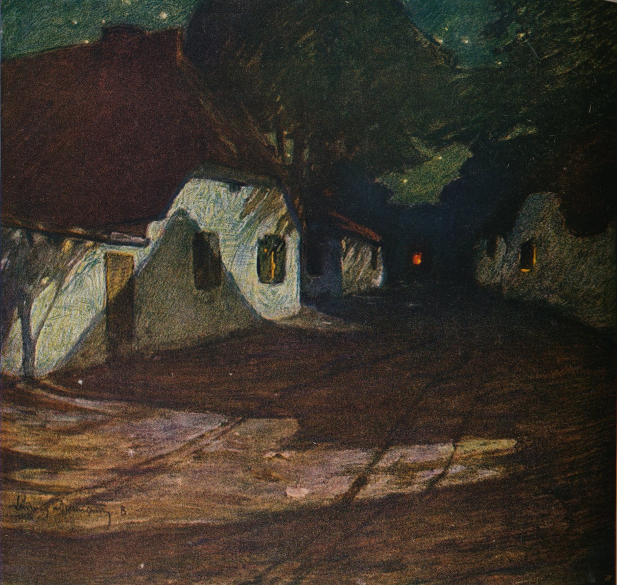 Měsíční noc, c1900, 1905 od Ludwig Dettmann