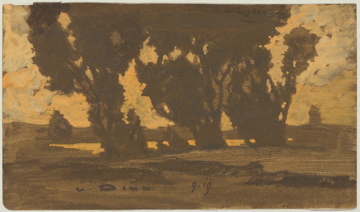 Pastviny v vřesovišti Dachau od Ludwig Dill