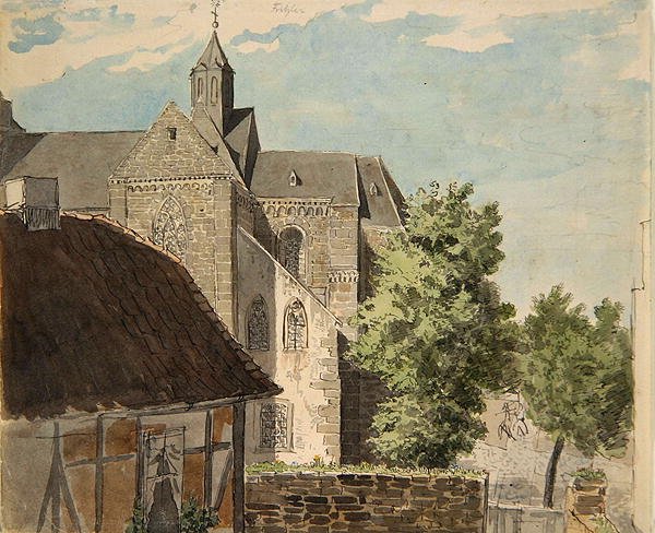 Katedrála Fritzlar od Ludwig Emil Grimm