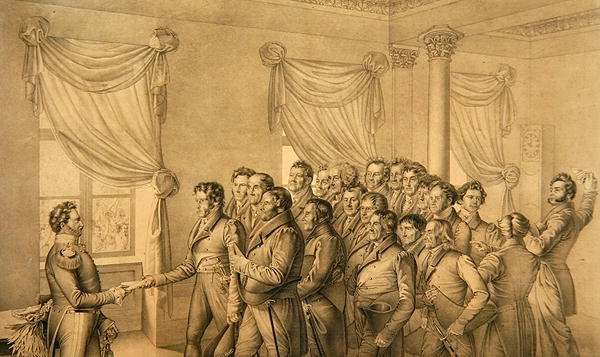 Kasselská deputace kurfiřta Viléma II od Ludwig Emil Grimm