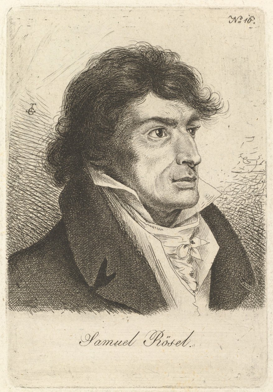 Portrét Johanna Gottlieba Samuela Rösela. od Ludwig Emil Grimm