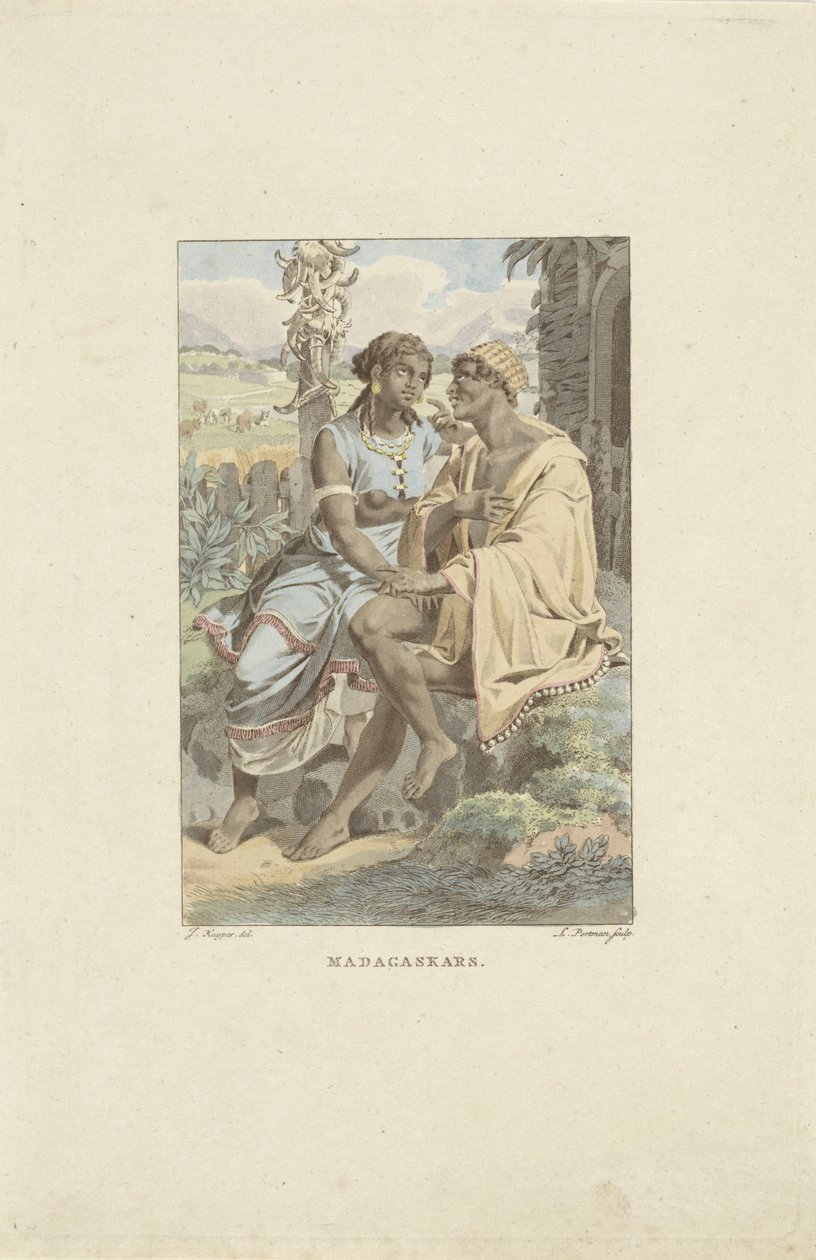 Obyvatelé Madagaskaru Madagaskar (název na objektu) od Ludwig Gottlieb Portman