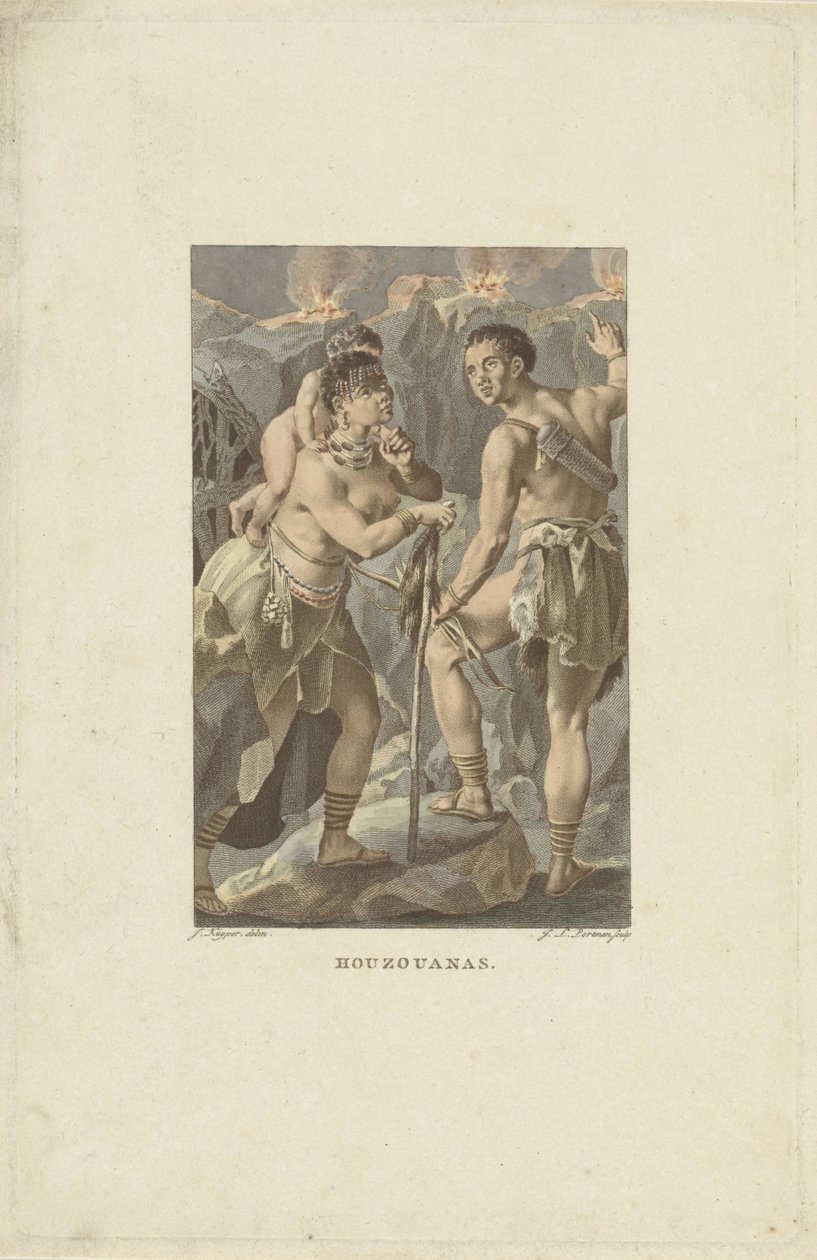 Obyvatelé Jižní Afriky (Houzouana) Houzouanas (titul na předmětu) od Ludwig Gottlieb Portman