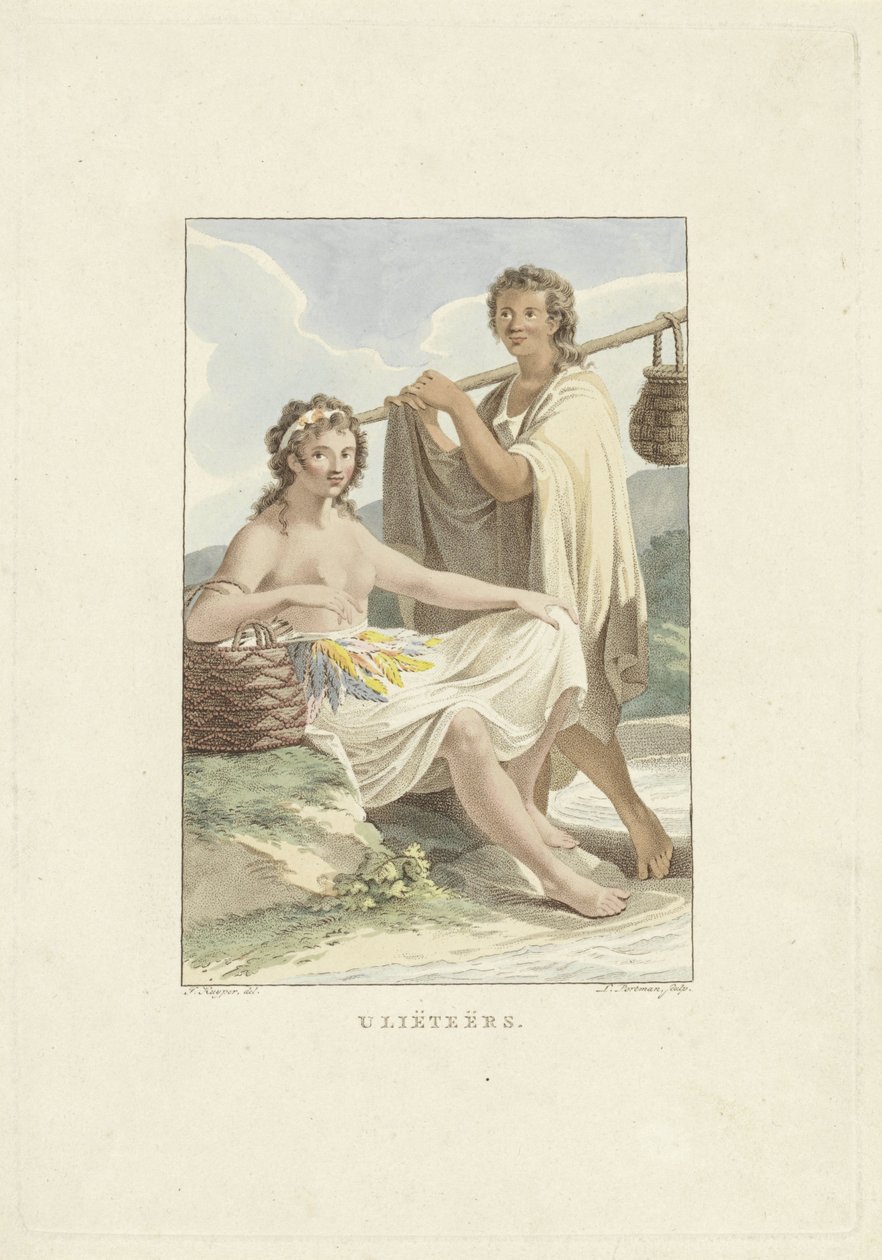 Obyvatelé ostrova Ulietea (Raiatea) Ulieteans (název na objektu) od Ludwig Gottlieb Portman
