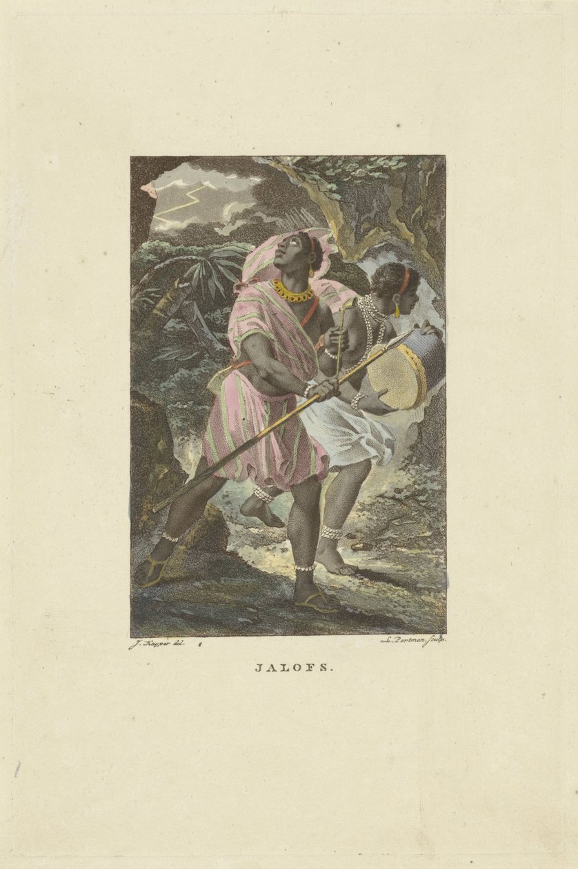 Obyvatelé západní Afriky Jalofs (titul na objektu) od Ludwig Gottlieb Portman