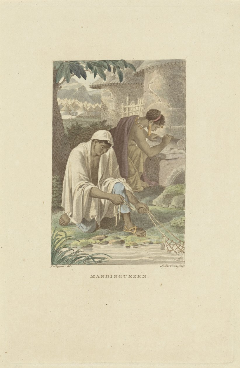 Mandinka, obyvatelé západní Afriky Mandinguese (název na objektu) od Ludwig Gottlieb Portman