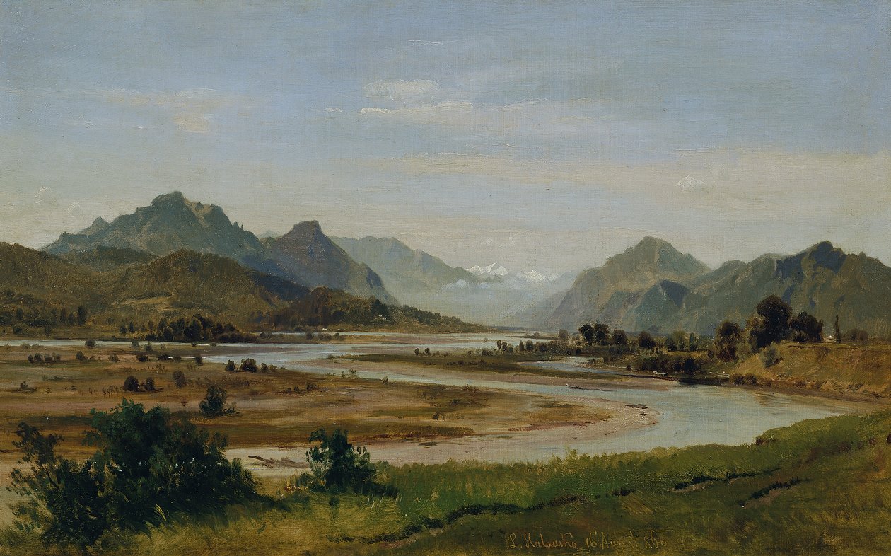 Inn Valley jižně od Rosenheimu od Ludwig Halauska