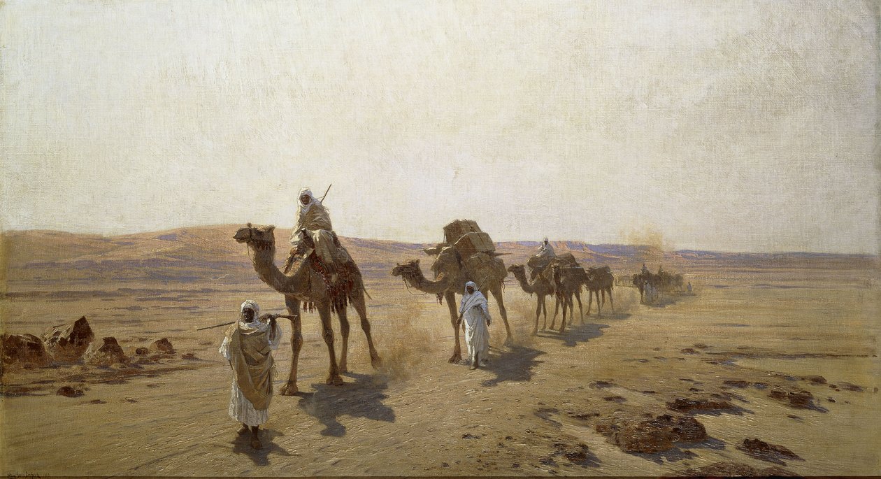 Arabská karavana, 1903 od Ludwig Hans Fischer