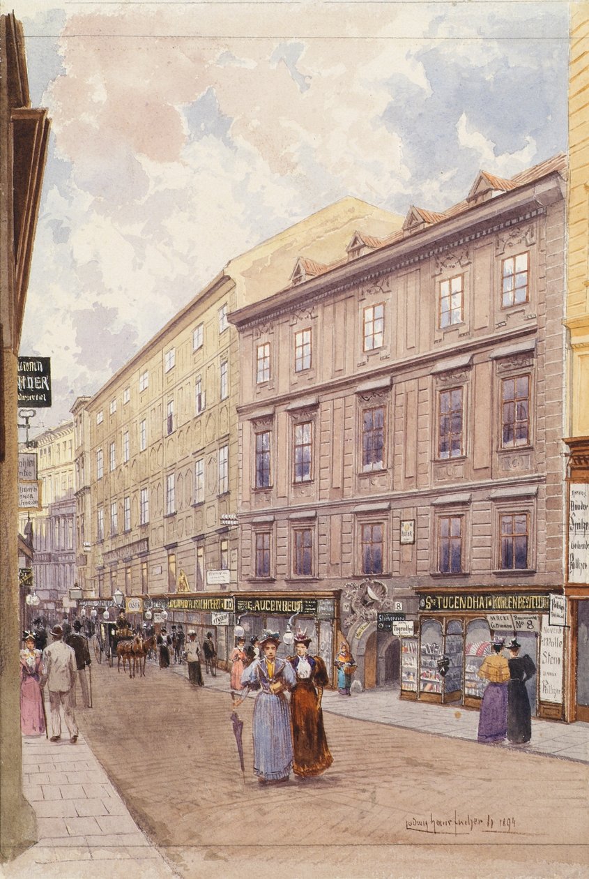 Farmářský trh ve Vídni od Ludwig Hans Fischer