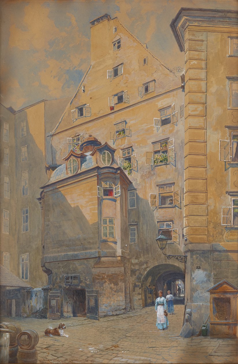 Dreifaltigkeitshof ve Vídni od Ludwig Hans Fischer