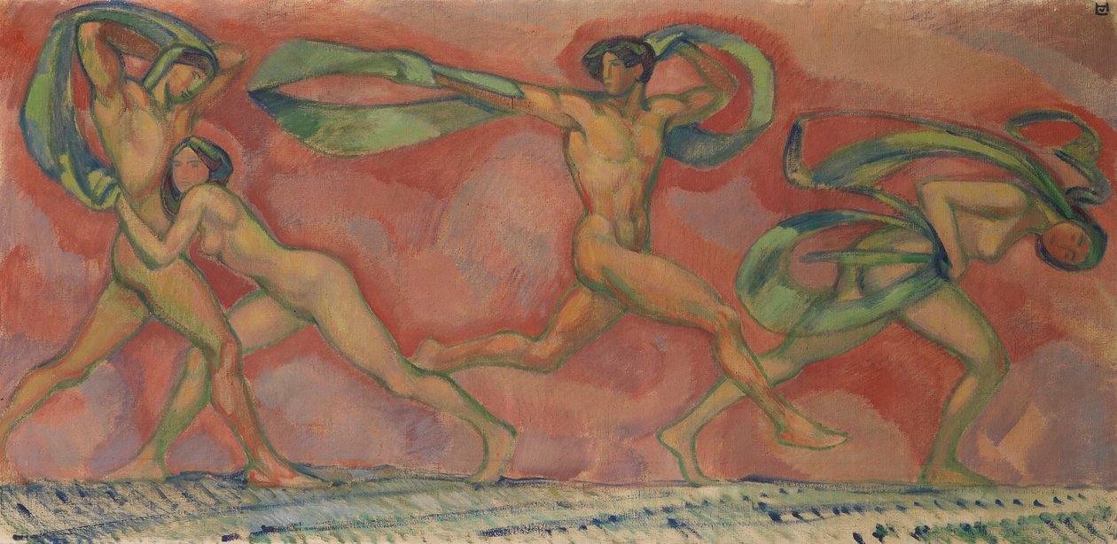 Taneční vlys, 1912. od Ludwig von Hofmann