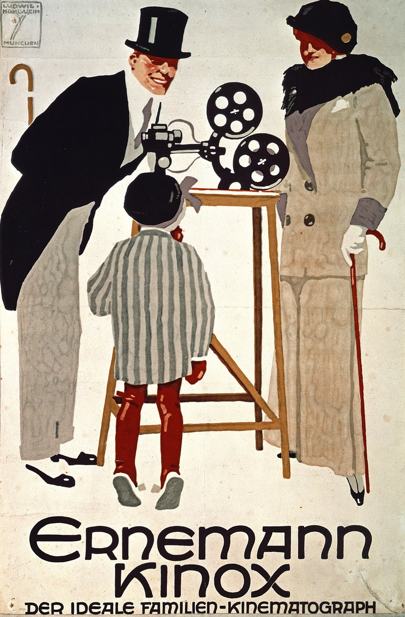 Ernemann Kinox, Der Ideale Familien Kinematograph (ideální rodinná kinematografie), Německo od Ludwig Hohlwein