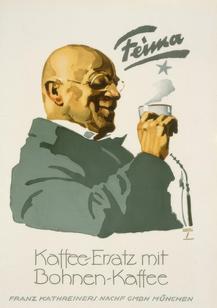 Feima - náhražka kávy s kávovými zrny od Ludwig Hohlwein