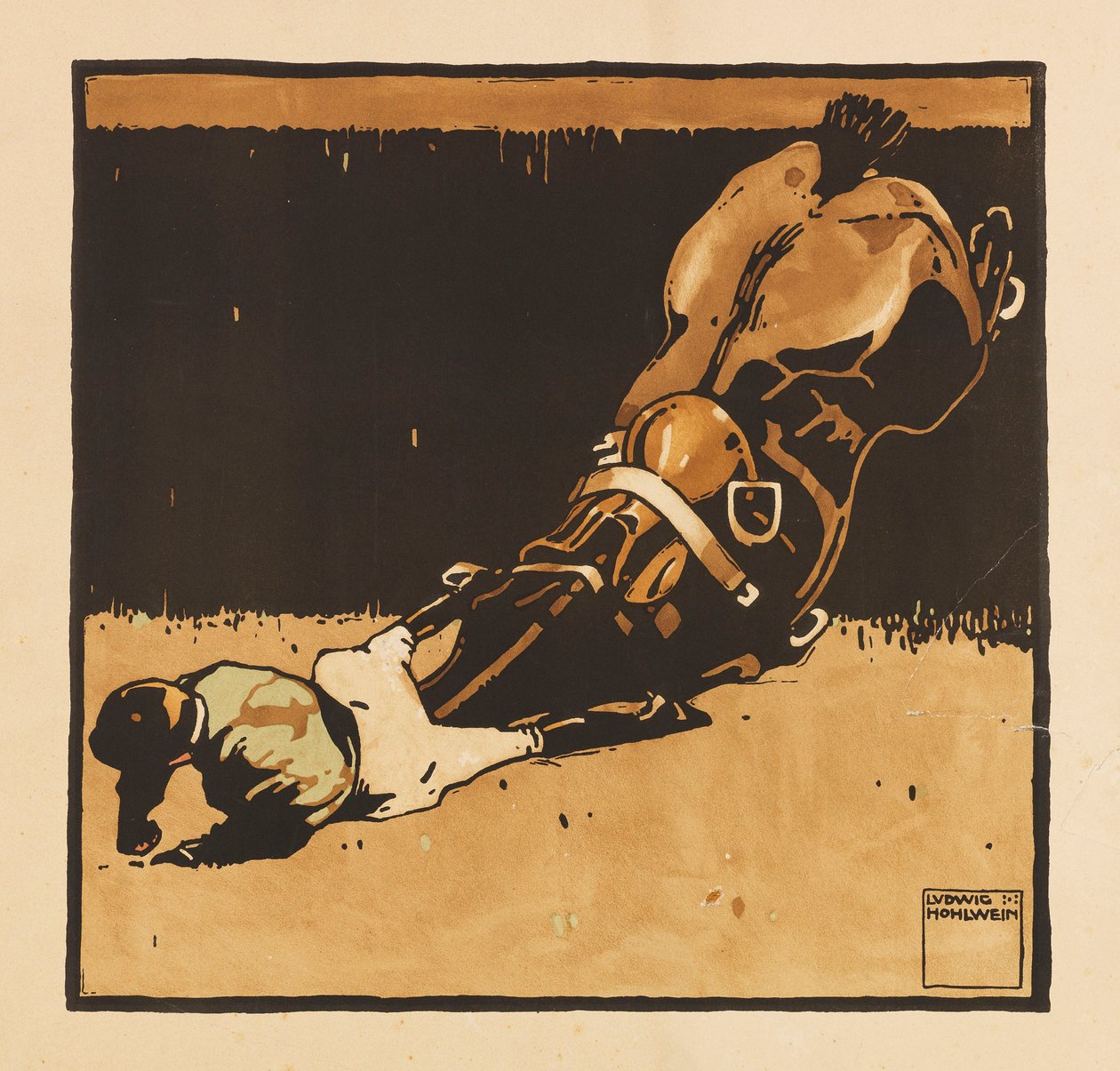 Z Portfolio Turf. Dvanáct snímků koňských dostihů, 1909. od Ludwig Hohlwein