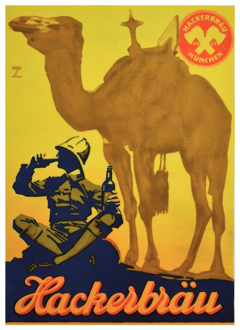 Pivo Hackerbräu od Ludwig Hohlwein