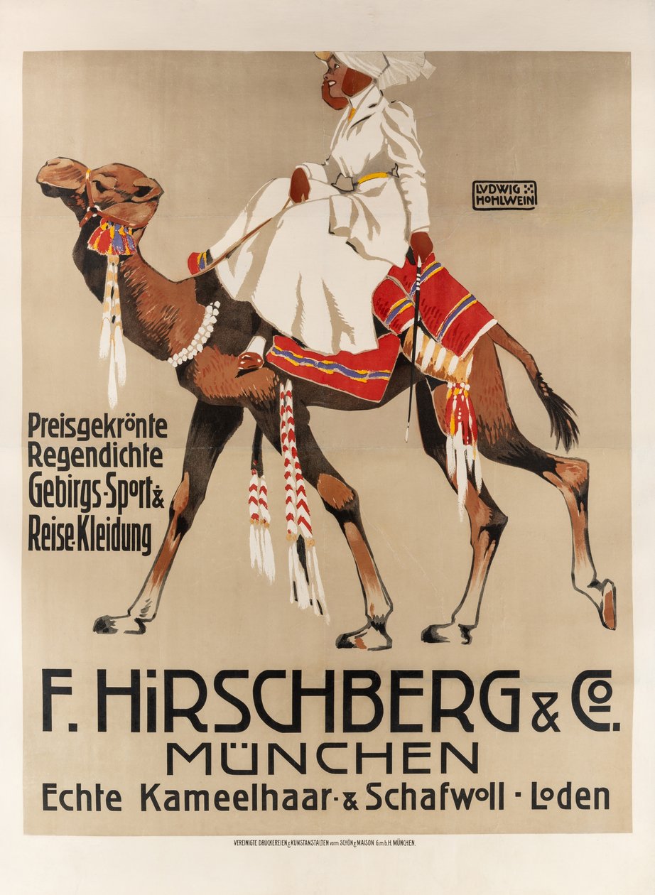 Hirschberg & Co. Sportovní a cestovní oblečení, 1907. od Ludwig Hohlwein