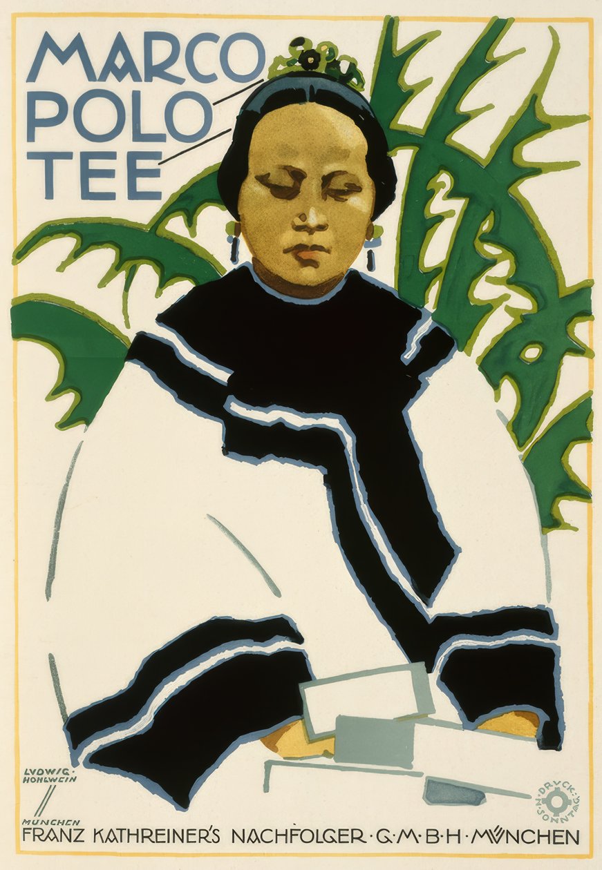 Marco Polo Tee - nástupce Franze Kathreinera G.M.B.H. Mnichov od Ludwig Hohlwein