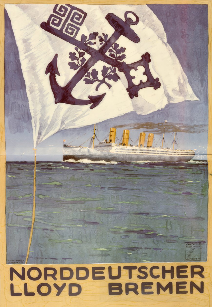 Norddeutscher LLoyd Brémy od Ludwig Hohlwein