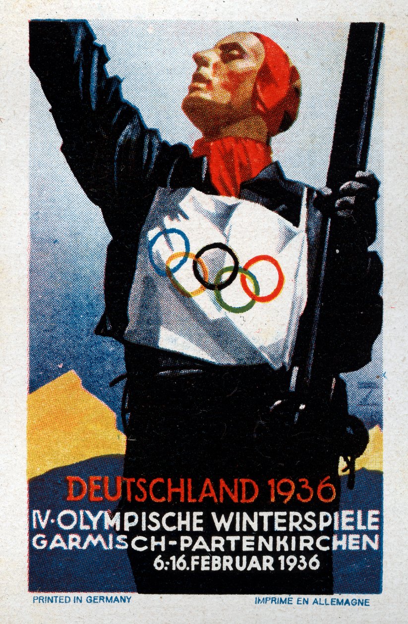 Plakát IV. olympijských her v Garmisch-Partenkirchenu od Ludwig Hohlwein