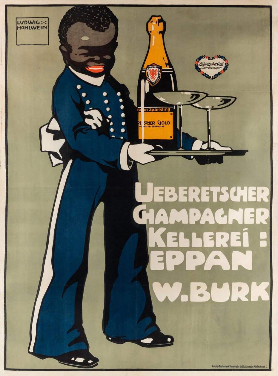 Ueberetscher Champagne Winery, c. 1909. od Ludwig Hohlwein