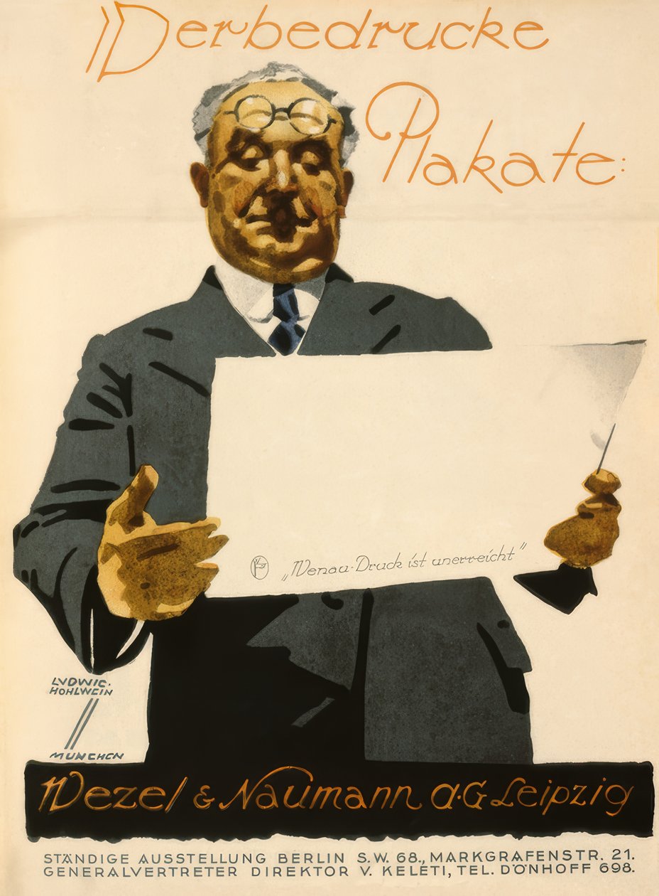 Reklamní tisky plakátů od Ludwig Hohlwein