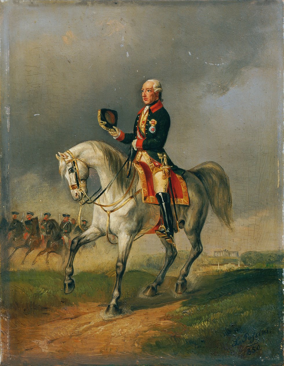 císař Josef II. reitend od Ludwig Johann Passini