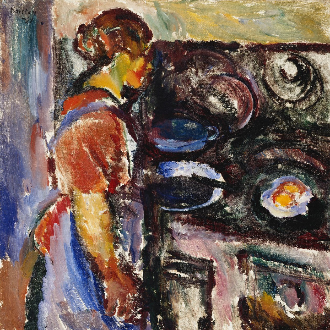 Dívka v kuchyni; Pike I Kjokken, 1921 od Ludvik Peter Karsten