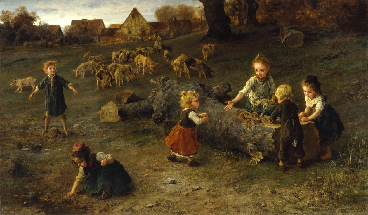 Mud Pies, 1873 od Ludwig Knaus