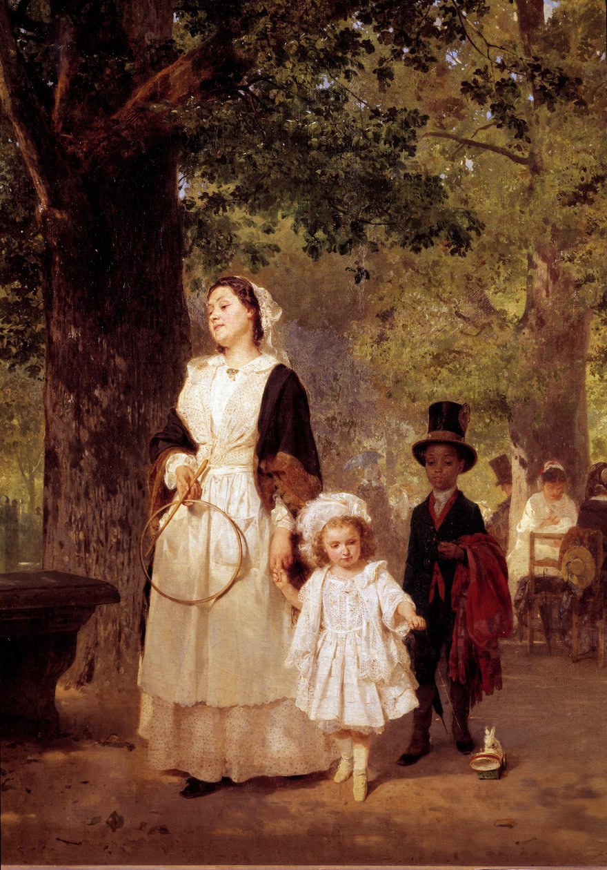 Procházka do Tuileries Garden. Obraz Louise Knause (1829 - 1910) od Ludwig Knaus