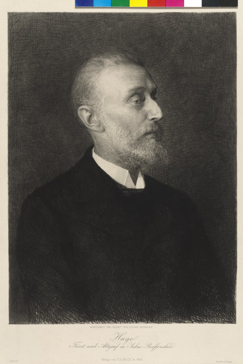 Arcivévoda rakouský Hugo kníže a Altgraf lososový Reifferscheid od Ludwig Michalek